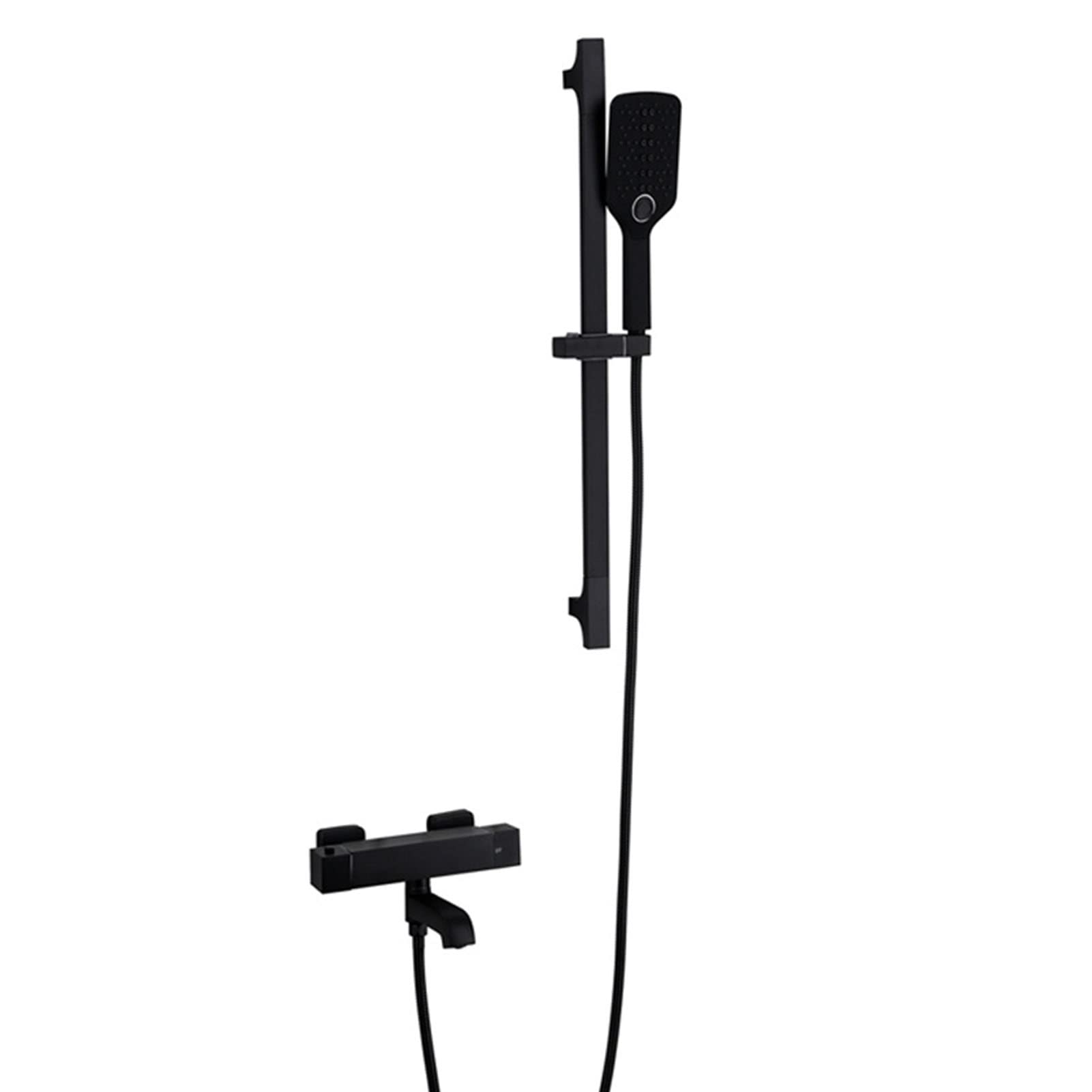 Robinet de baignoire thermostatique noir mitigeur douche murale eau chaude