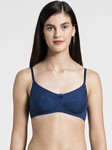 Image of Jockey 1615 Women Wirefree Non Padded Super Combed Cotton Elastane Stretch Full Coverage Everyday Bra with Soft Adjustable Straps