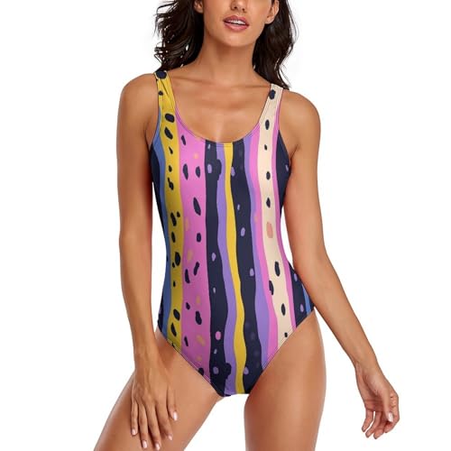 Traje de baño de Leopardo para Mujer, con Espalda Descubierta, Ideal para la Playa en Verano.