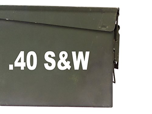 FGD .40 S&W ammo box Label Set (DECALS) two 6"x 1.5" one 3"x0.75" (Labels Only Ammo Can NOT Included)