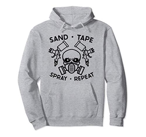 Sand Tape Seal Repeat Auto Body Painter Car Mechanic Funny Pullover Hoodie