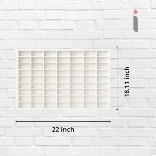 Image of 60-Car Hot Wheels White Display Case - Transparent Acrylic Organizer Shelf for Scale Diecast & Mini Models(Without Cars)