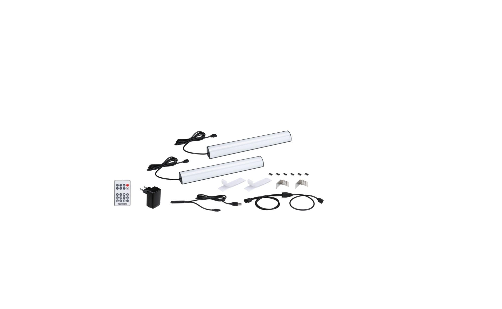 Paulmann 78878 EntertainLED Barre lumineuse LED RVB à intensité variable 2 x 0,6 W 2 x 24 lm RVB