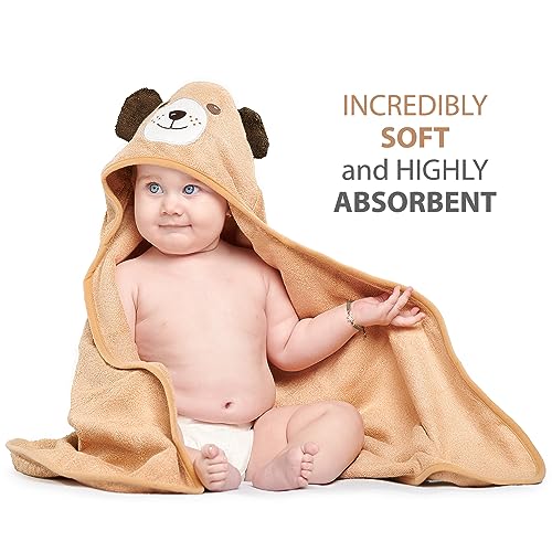 Hooded Baby Towels for Newborn & Toddler - Super Soft Baby Bath Towels with Hood, Highly Absorbent Viscose Made from Bamboo Hooded Towel for Boys, Girls, Newborn Essentials.