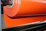 hohe UV-Beständigkeit Lkw Plane 700 g Orange Meterware PVC Plane, Abdeckplane, sehr hochwertig, beidseitig lackiert, leicht abwaschbar, 100% Wasserdicht, hohe UV Beständigkeit, hohe reißfestigkeit (1,00 m x 2,50 m, Orange)
