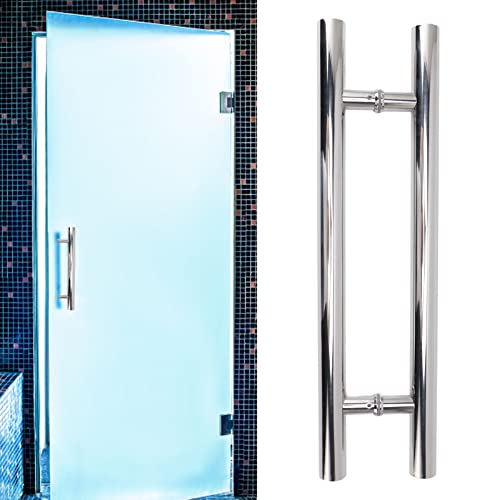 Poignées de porte de grange en acier inoxydable brossé double face robustes