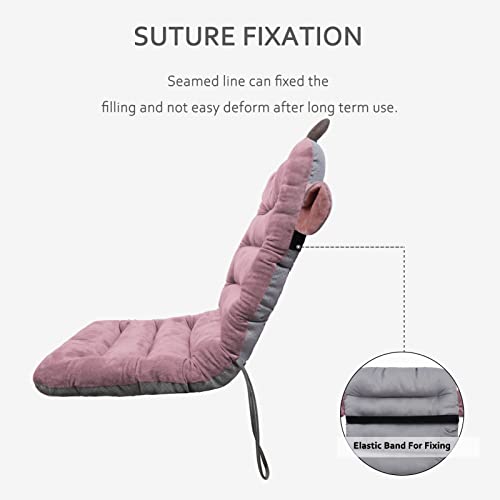 Elfjoy Desk Chair Cushion 85Cm Office Chair Cushion Seat Cushion With Back Support Lounger Cushion With Fixing Band (Purple) 85×45Cm #TOP4