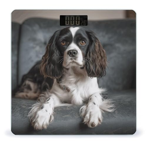 Báscula digital de baño Spaniel On The Sofa de vidrio templado miniatura 1