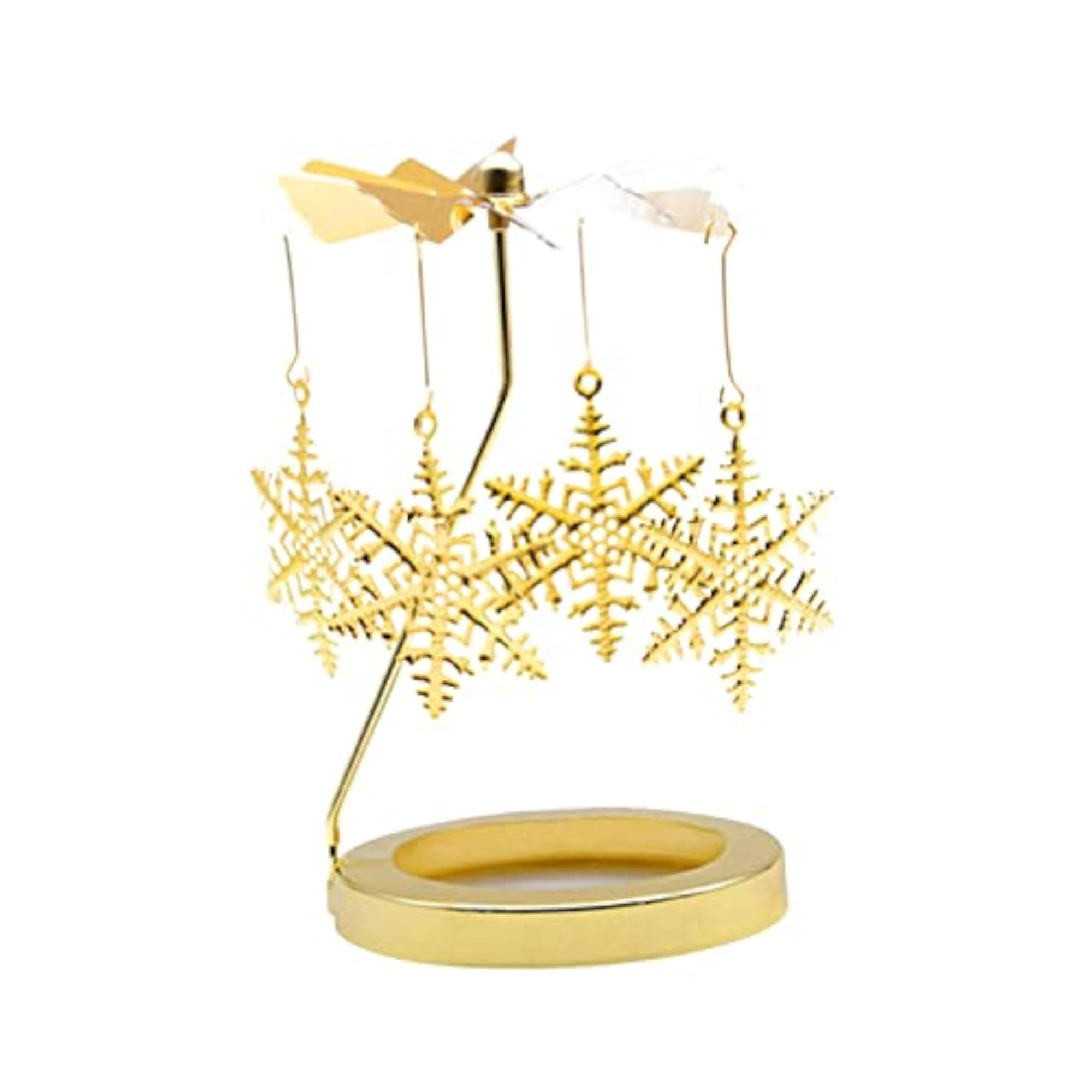 Rotating Snowflake Candle Holder for Living Room Decor