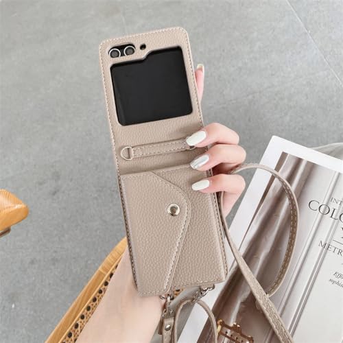 Coque Galaxy Z Flip 4 ENILSA antichoc en cuir premium avec porte-carte élégant