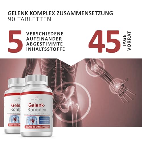 Gelenk Komplex Hochwertige Matrix mit Kollagen + Glucosamin + Hyaluron + Chondroitin + MSM optimal hochdosiert