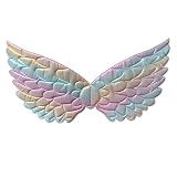 Kind Mädchen Engel Feder Bunte Dance Halloween Festival Leistung Requisiten (One Size)