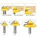 TOOLDO 45 Degree Lock Miter Router bit 1/2 Shank,Lock Miter Woodworking Tools Set (for 1/2