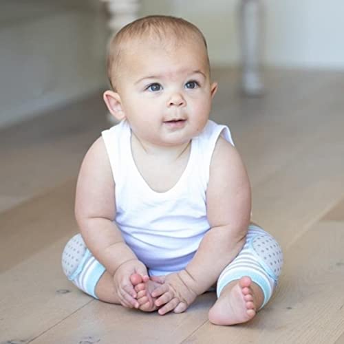Bella Tunno Happy Knees - Baby Crawling Knee Pads With Anti-Slip Grip And Extra Padding To Protector Knees When Learning To Crawl, Up, Up And Away Blue, (Kp41B) #TOP1