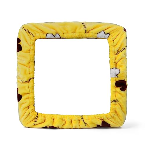 Image of ICZW Gripper Strip Frame Cover Rug Hooking Frame Cover Flannel for 19.6 inch x 19.6 inch Frame (Yellow)