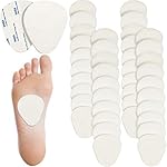 Syhood 40 Pcs Metatarsal Pad Men Women 1/4 Inch Thick Ball of Foot Pain Relief Cushions Thick Metatarsal Felt Pads Cushion Pain Relief Forefoot Support Mat (White)