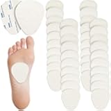 Syhood 40 Pieces Metatarsal Pad Men Women 1/4 Inch Thick Ball of Foot Pain Relief Cushions Thick Metatarsal Felt Pads Cushion Pain Relief Forefoot Support Mat(White)