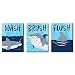 Big Dot of Happiness Shark Zone - Kids Bathroom Rules Wall Art - 7.5 x 10 inches - Set of 3 Signs - Wash, Brush, Flush