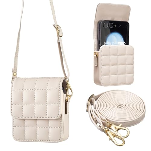 Étui Motorola Razr 2023 antichoc beige fini le risque de chute avec bandoulière