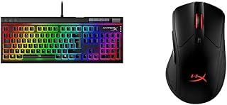 HYPERX Alloy Elite 2 – Mechanical Gaming Keyboard & HX-MC006B Pulsefire Dart - Wireless RGB Gaming Mouse - Software-Controlled Customization - 6 Programmable Buttons