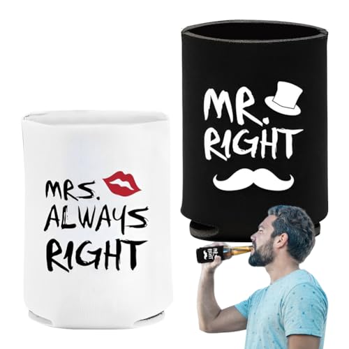 Fundas aisladas para latas – Fundas para latas de refrescos de cerveza, fundas para latas de cerveza para parejas, funda para lata de cerveza, funda antideslizante para bebidas, botellas de bebidas