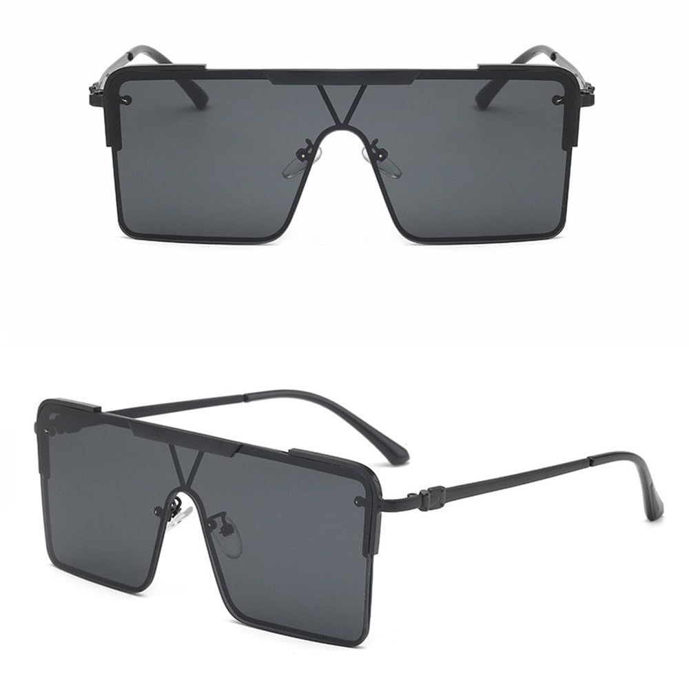 Modische einteilige polarisierte Metall-Sonnenbrille für Männer und Frauen, geeignet für Reisen im Freien und zum Autofahren mit UV-Schutz