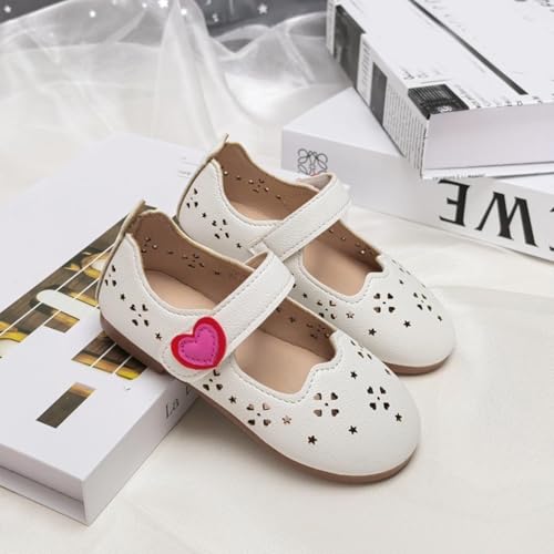 IWIHMIV Girls Ballet Flat Hollow Out Dress Shoes Comfortable Non Slip Soft Soled Mary Jane Wedding Party Shoes3