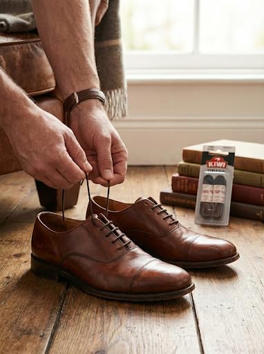 kiwi waxed dress laces KIWI Waxed Round Laces Brown 27'', 2 PAIR