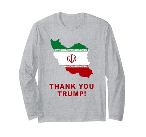 Thank You Trump ? Support Free Iran Flag Color Graphic ����T�V���c