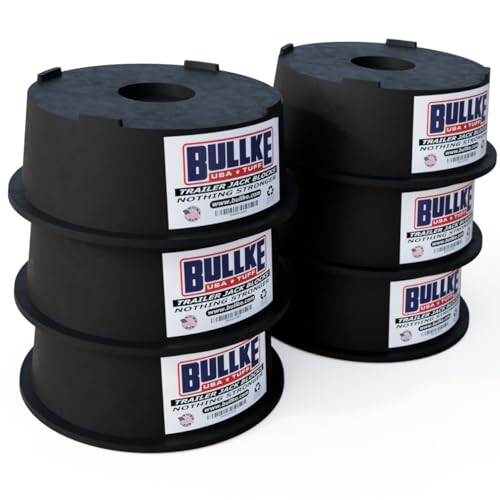 USA-Made Trailer Leveling Blocks - for RV and Camper, Heavy Duty Jack Pads, Stabilizing Blocks, UV Resistant Recycled Plastic Leveling Blocks for RVS (6)