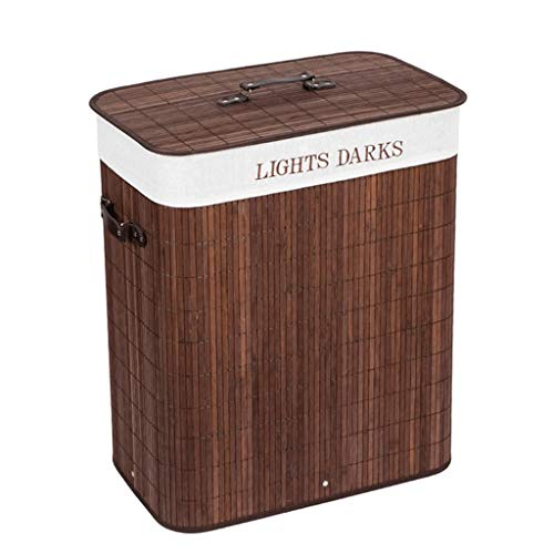 Bote de basura de bambú ZAW rectangular para cocinas y dormitorios 5