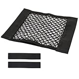 Universal Mesh Cargo Net for Car Trunk Storage, Small Elastic Automotive Cargo Net Pocket Wall Sticker Organizer for SUV, RV Bag Storage, Space-Saving Cargo Net with Tape Stickers, 15