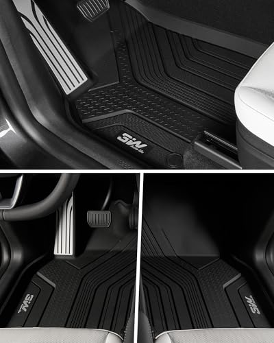 Image of 3W Floor Mats for Tesla New Model Y Juniper 2025 2026 Only for Standard | Full Set TPE All Weather Cargo Liners, Trunk Mats, Seat Back Cover Protector, Model Y Accessories,Not Fit Premium /Performance