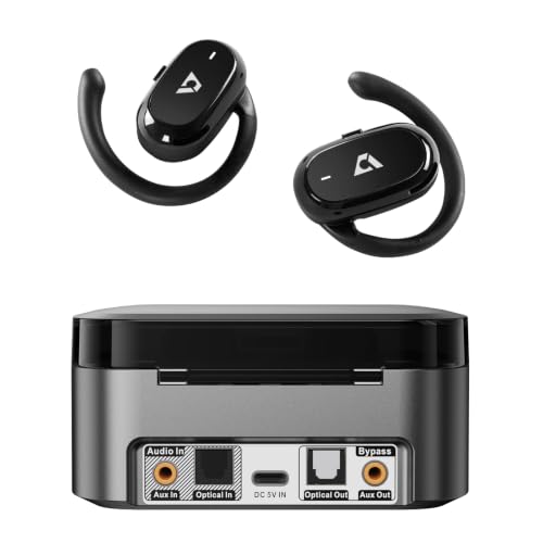1Mii ClearLinkTV E5 Wireless TV Earbuds for Seniors with Transmitter