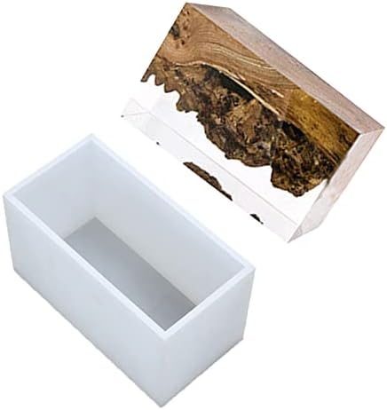 Fogun Silicone Mold Square Long Rectangle Shape Molds for Making Handmade Specimen Candles DIY Craft Mold Home Table Ornament