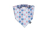 Patriotic 4th of July Scrunchie Dog Bandana, Handmade Red, White, and Blue Elastic Dog Bandana, Independence Day Stars and Stripes Pet Neckwear (XX-Large, Stars & Stripes Squares)
