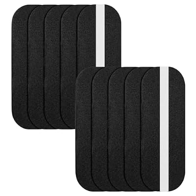 10 Pcs Ceiling Fan Filters, Activated Carbon Filter Pads for Blades, 9.8 x 3.5 x 0.4 in 25 x 9 x 1 cm, Dust Pollen Smoke Filter, Cuttable, Keep Air Clean
