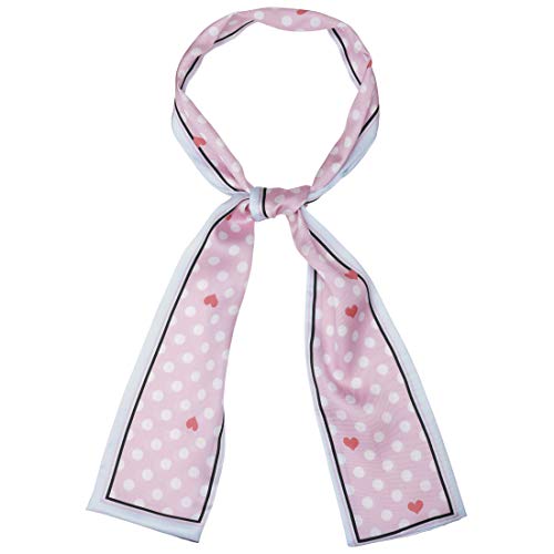 Allegra K Skinny Scarves 50s Polka Dots Neck Wraps for Women Cute Ribbon Hairband Neckerchief