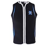 DeeRace ウェットスーツ ベスト 3mm ネオプレン ノースリーブ ダイビング ウォータースポーツ 全3色4サイズ, ブラック, XXL