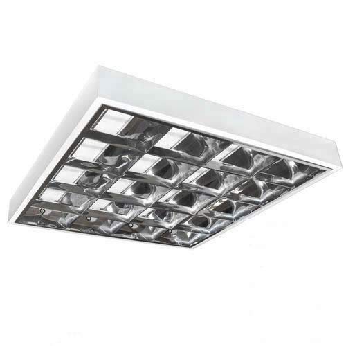 LED Rasterleuchte Empty 4x60cm T8 Anbau Bürolampe Aluraster