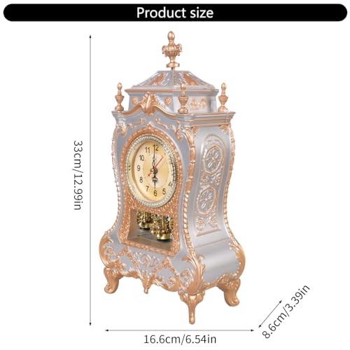 Reloj antiguo de escritorio ideal para decorar repisas de sala y la oficina en casa 6