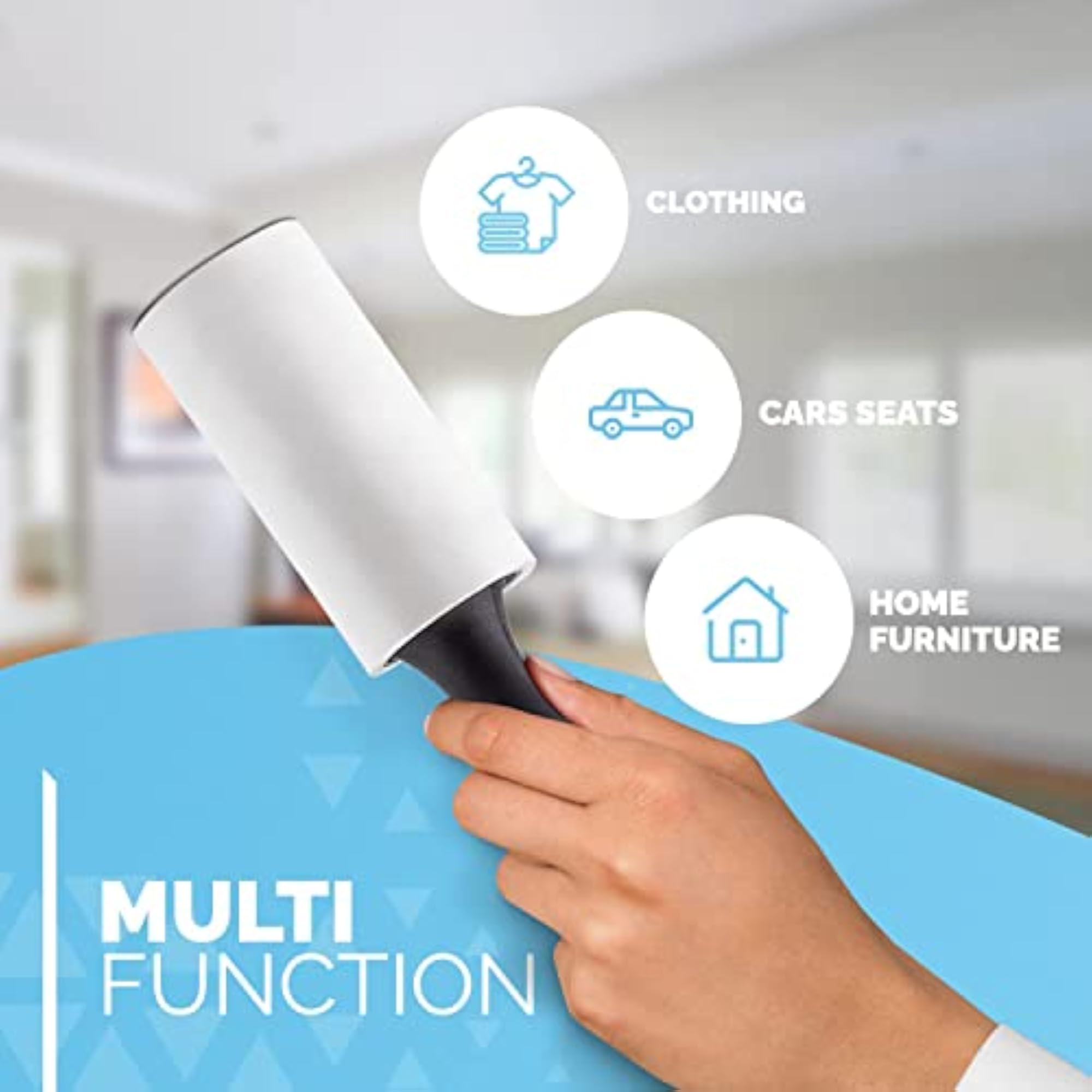 Reusable Lint Roller for Clothes, Sticky Picker Cleaner Roller Set of 3