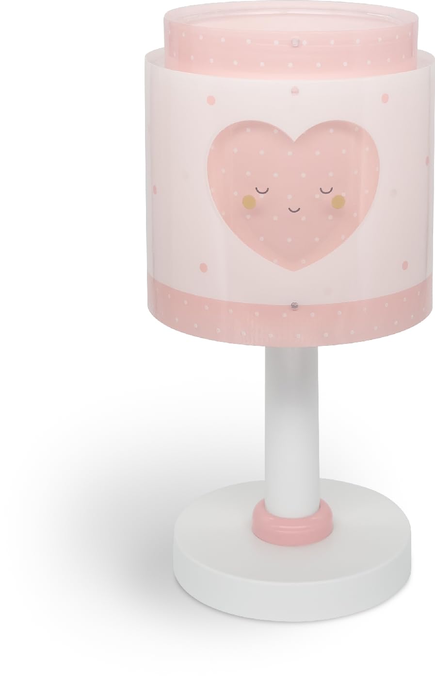 Dalber Lampada da tavolo o comodino per bambini Baby Dreams Cuore rosa, 76011NS, G4-​4W LED - Lampadina inclusa