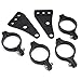 HTT Motorcycle Black 41mm Turn Signal Clamps Headlight Mount Bracket Fork Ear Chopper Cafe Racer Black for Universal CBR Kawasaki Suzuki Harley Davidson