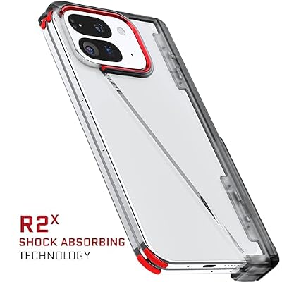 Ghostek Covert Clear Pixel 9 Pro Fold Case with Built-in Kickstand  Hinge Protection Shockproof Protective Phone Cover Designed for 2024 Google Pixel 9 Pro Fold (8) (Smoke)