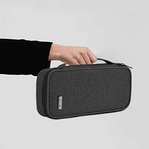 Teamoy Stethoscope Case, Stethoscope Carrying Bag Compatible with 3M Littmann, MDF, ADC, Omron Stethoscope and Other Accessories, Black