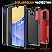 Ezanmull for Samsung Galaxy A15 5G Phone Case, [15 FT Military Grade Drop Protection] [Glass Screen Protector + Camera Lens Protector] Non-Slip Shockproof Case for Samsung Galaxy A15 5G (Red)