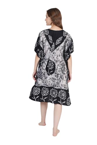 Image of Onekbhalo Women's Cotton Floral Kaftan Nighty Maxi Gown (OK Free Size)