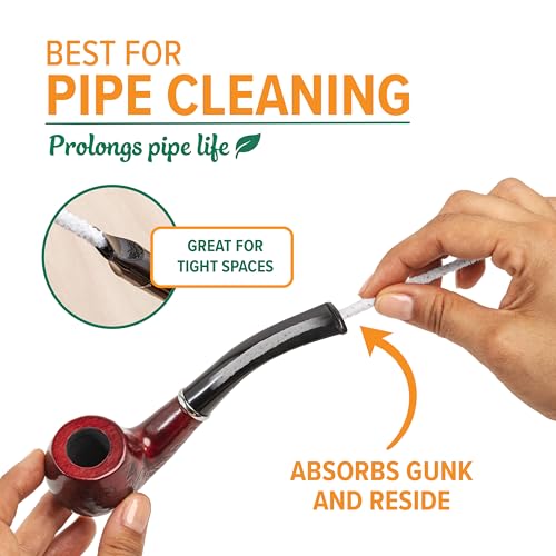 Pipe Cleaners Tool Set | 132 Hard Bristle Pipe Cleaners Bulk, 2 Nylon Bristle Brush, Tamper Tool | Nylon Bristles for Extra Scrub | Absorbent Cotton | Pipe Cleaners for Cleaning | Chenille Stems - Image 7