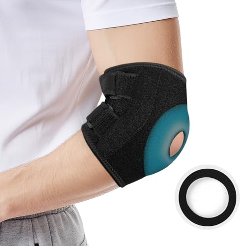 BUTBU 2 pièces Coudière Tendinite Ajustable, Attelle de Coude Réglable, Adaptée aux Hommes et Femmes, Coudière Sportive pour Tennis, Gym, Crossfit et Golf, Coudières Musculation